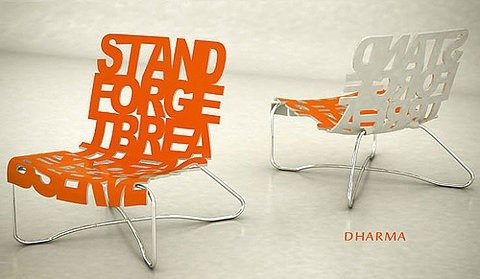 Mesh Wire Chaise Lounger – Orange