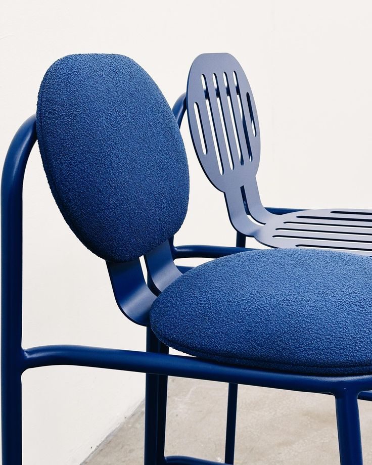 Petal Upholstered Accent Chair – Blue (Set of 2)