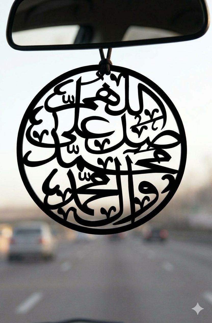 Surah Al-Ikhlas Round Car Hanging