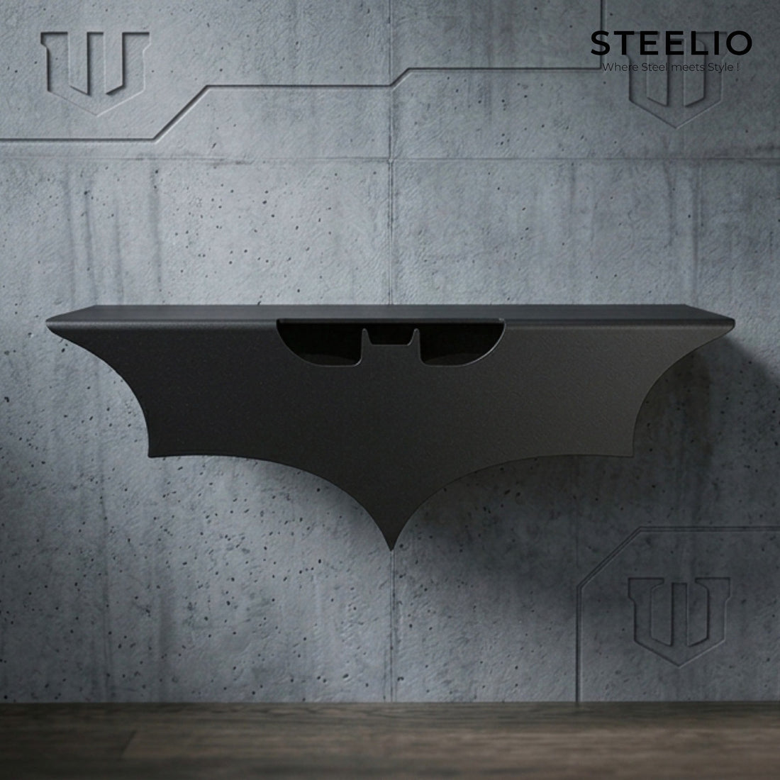 Bat Silhouette Floating Shelf