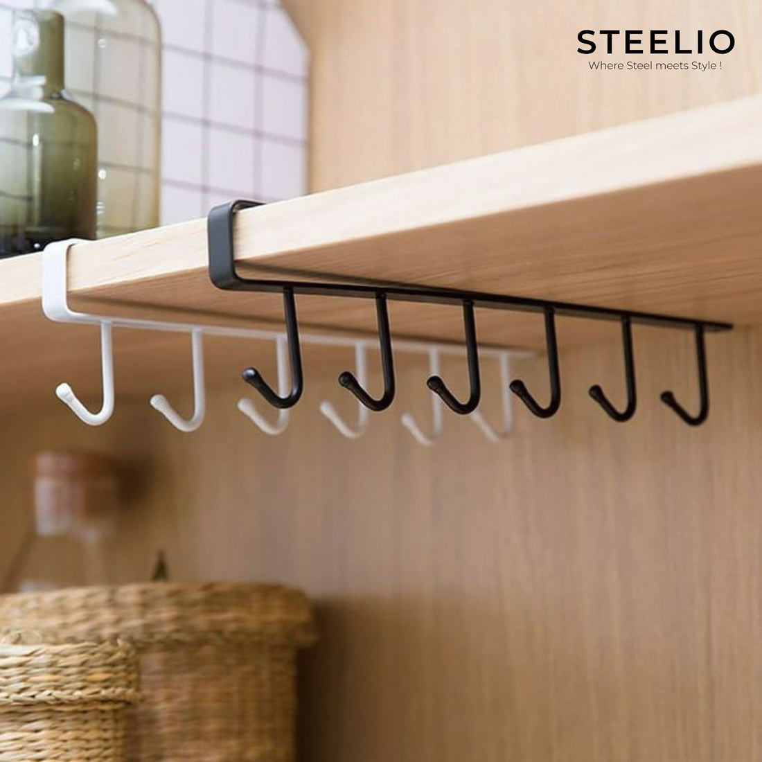 Under-Shelf Mug Hook Rails