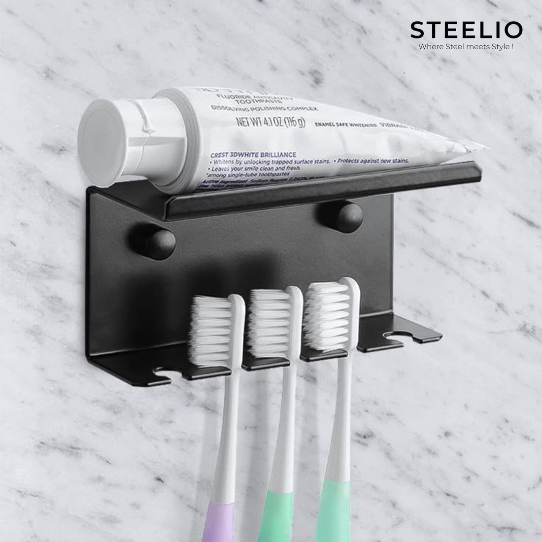 Toothbrush Holder with Paste Shelf