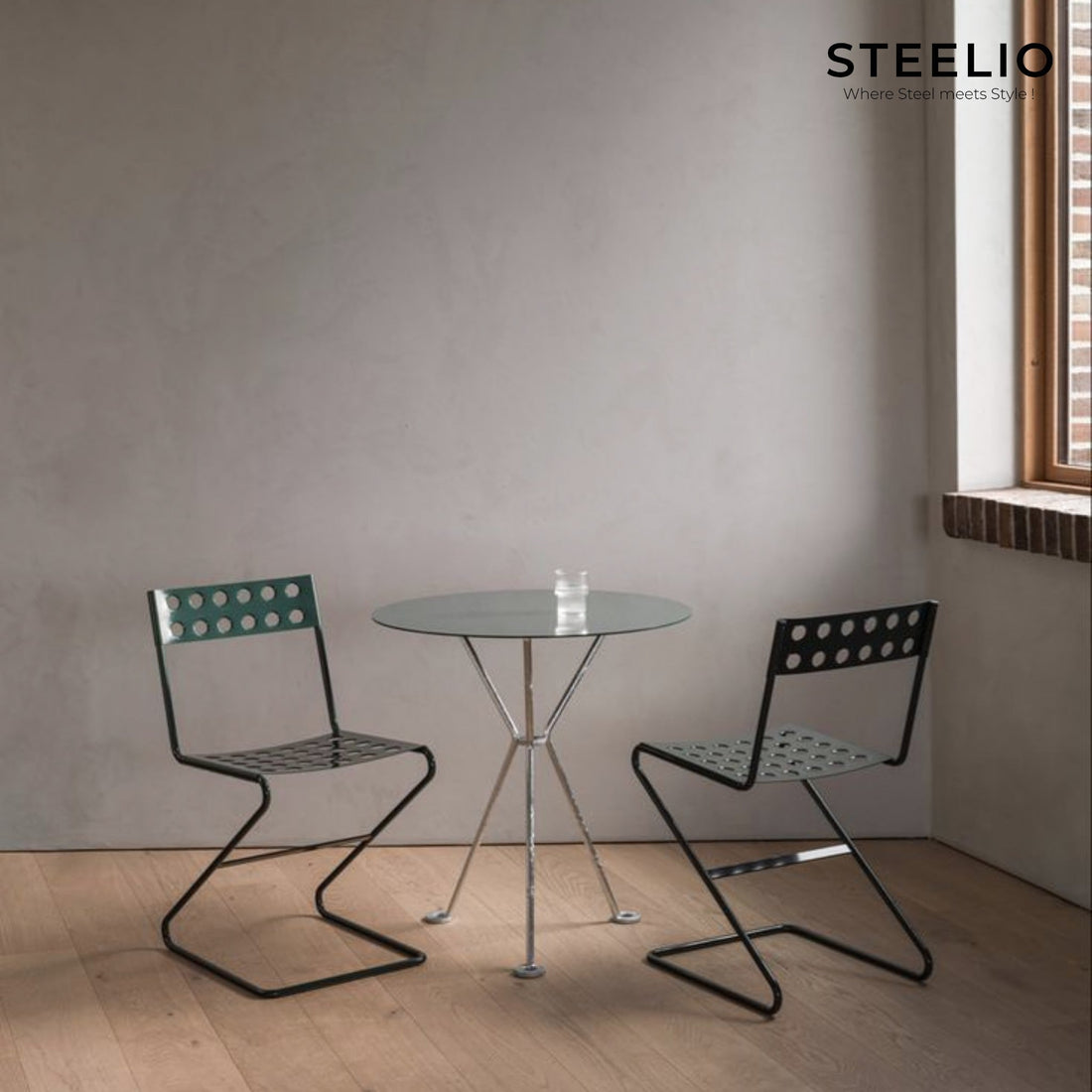 Wire Bistro Cafe Set – Charcoal