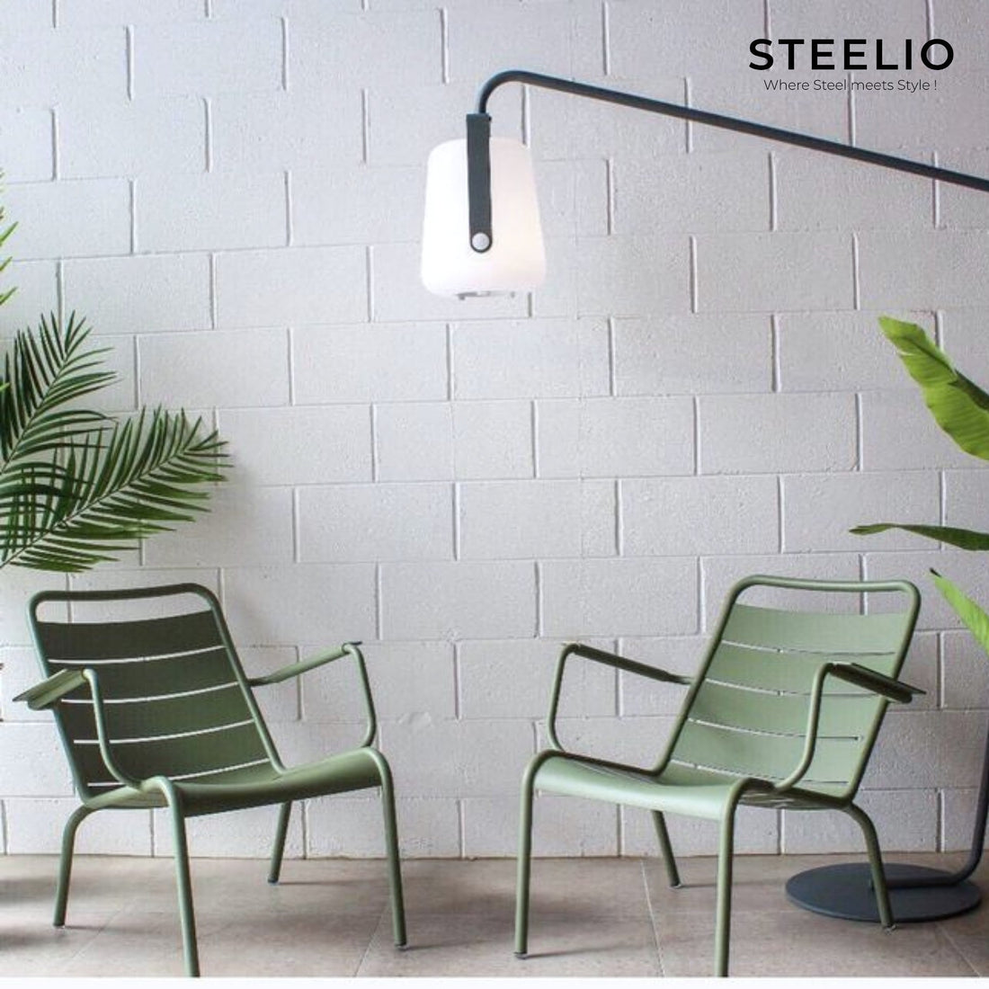 Garden Wire Lounge Chair – Mint Green