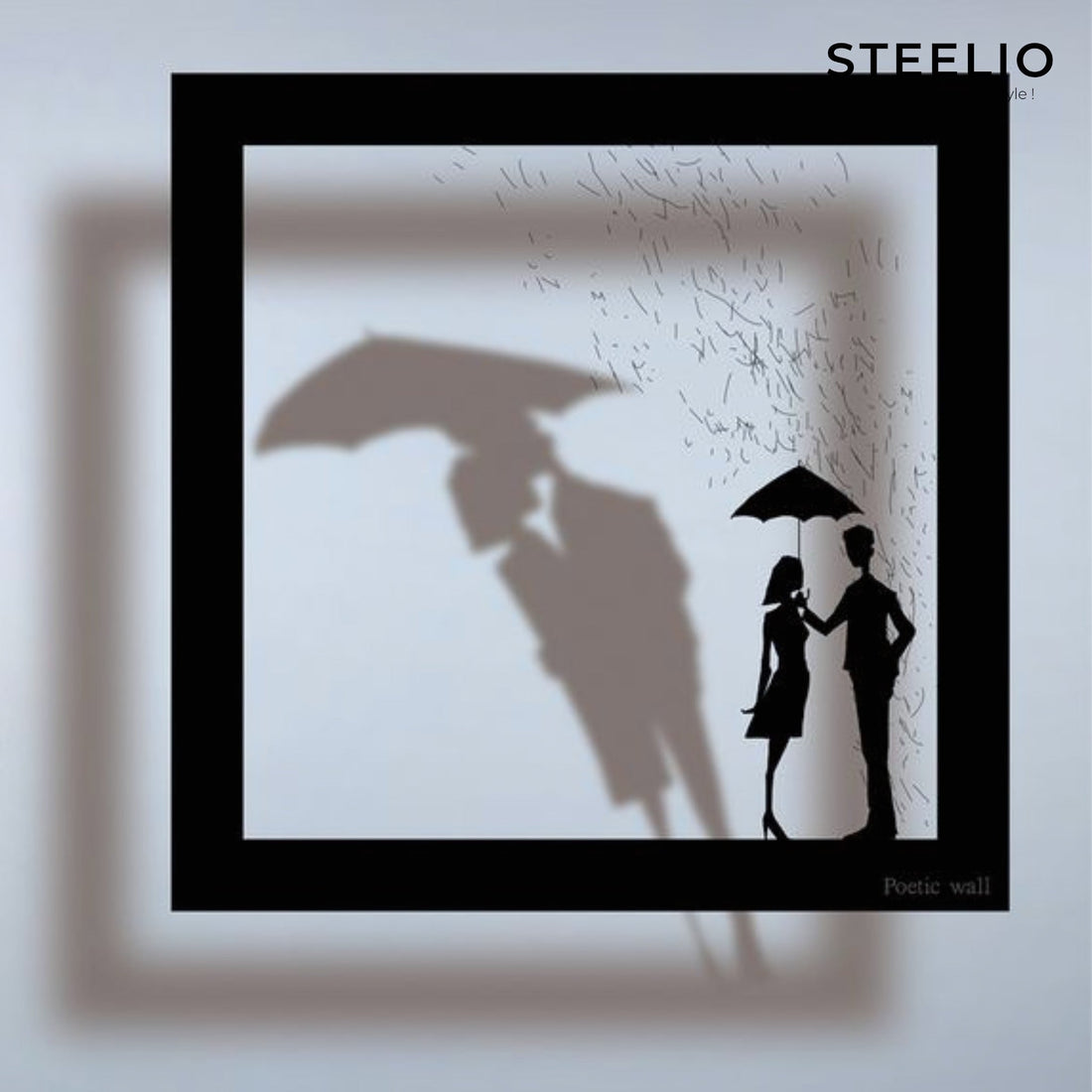 Umbrella Couple Shadow Frame