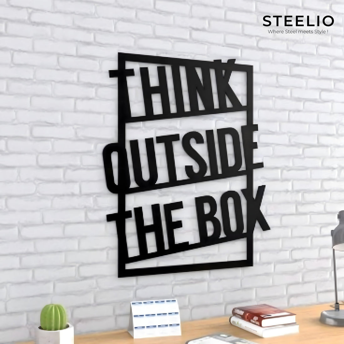 "Think Outside The Box" Typographic Wall Art