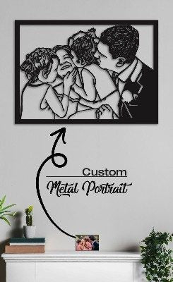 Custom Metal Portrait from Photo