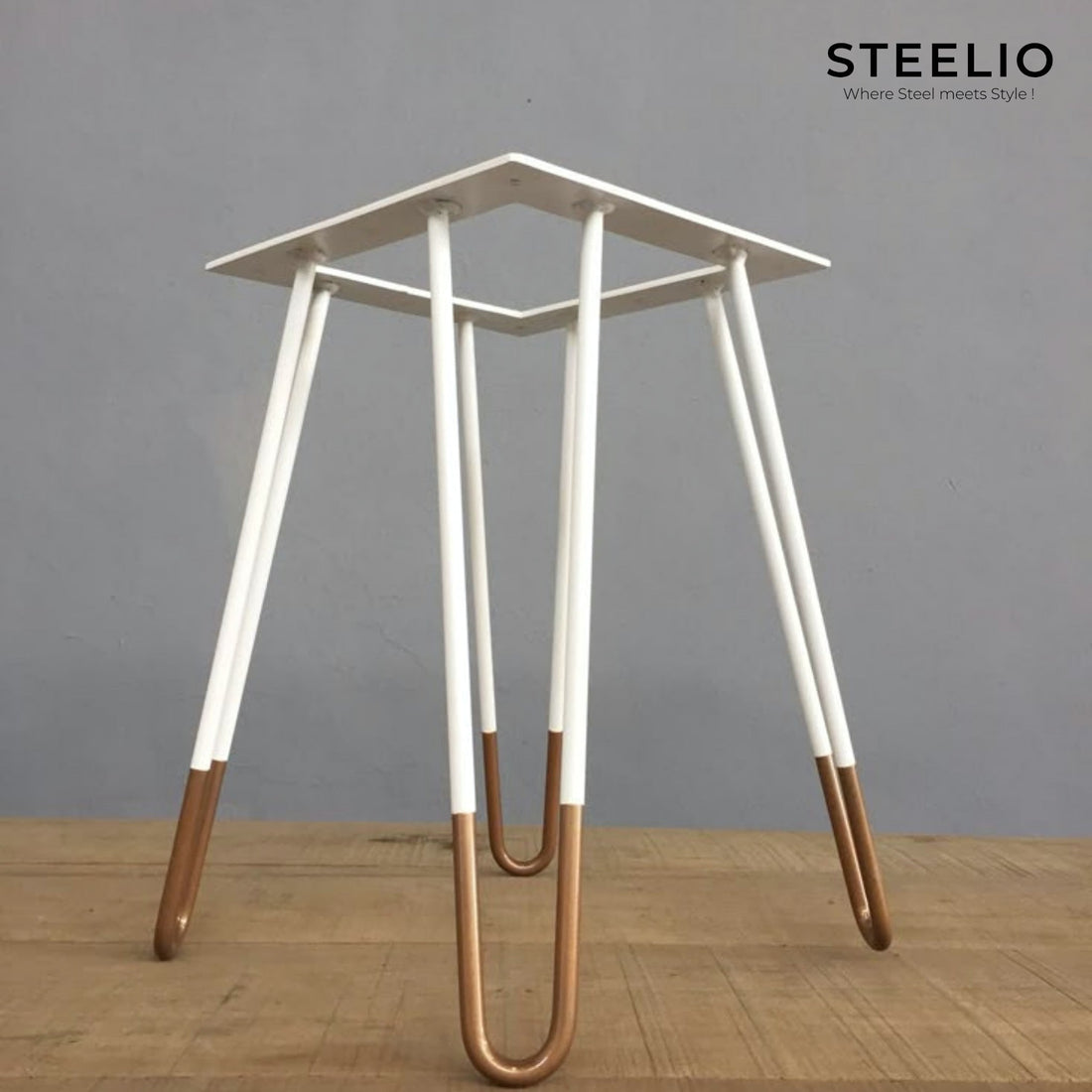 Hairpin Stool - Two-Tone