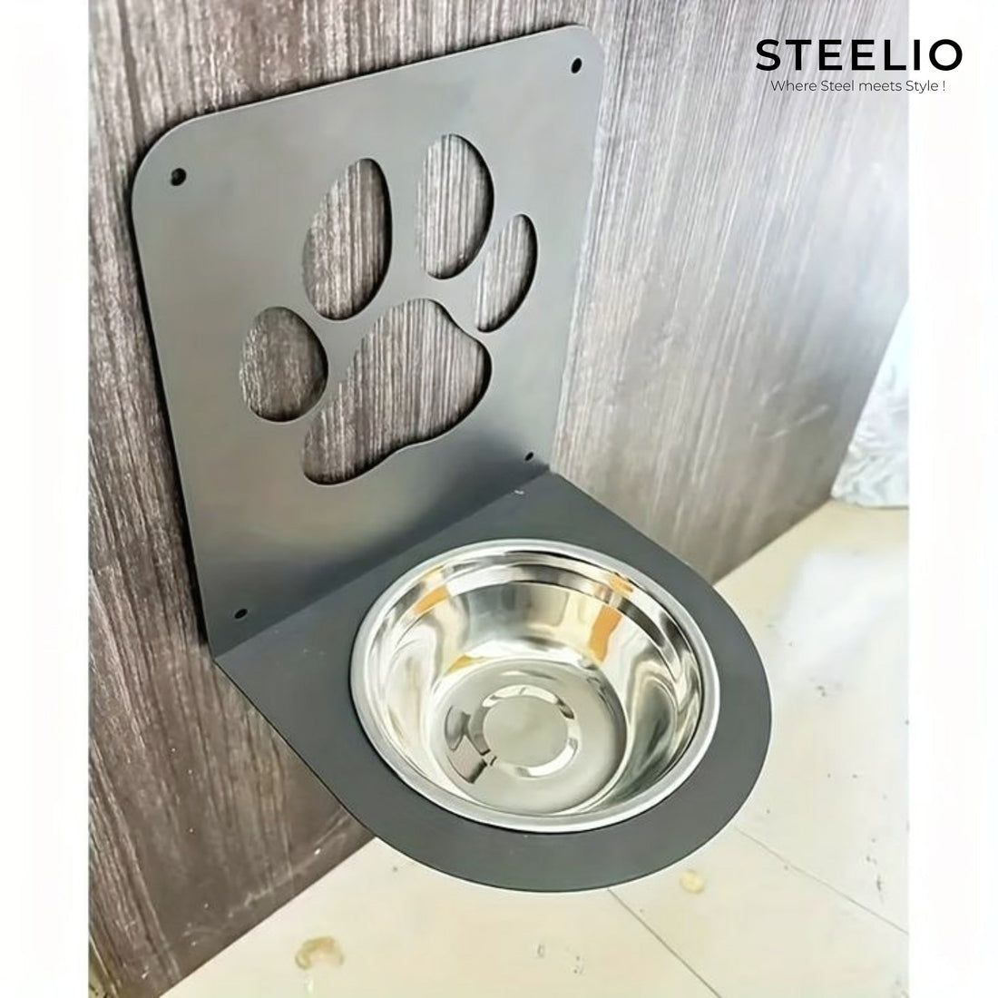 Paw Wall-Mount Pet Bowl