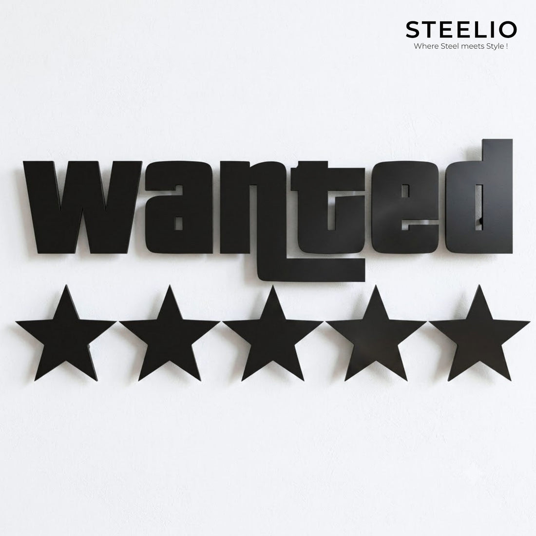 'Wanted' Statement Metal Wall Art