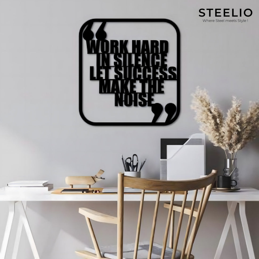 'Work Hard in Silence' Motivational Wall Art