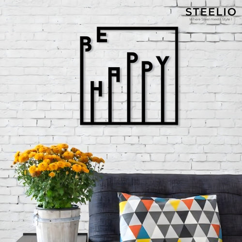 "Be Happy" Bar Chart Wall Art