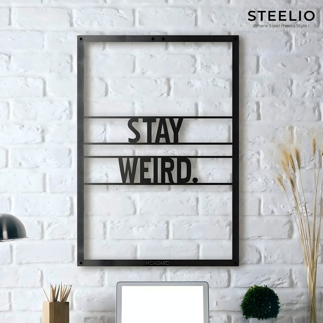 "Stay Weird." Framed Wall Art