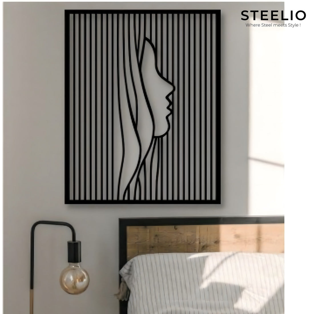 Abstract Framed Panel Metal Wall Art