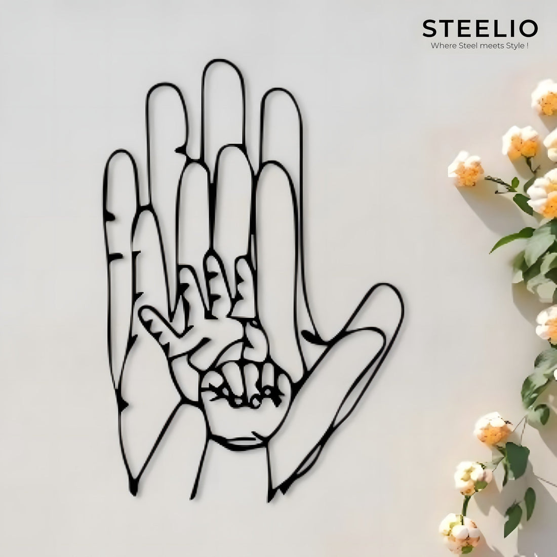Family Hands Metal Wall Art