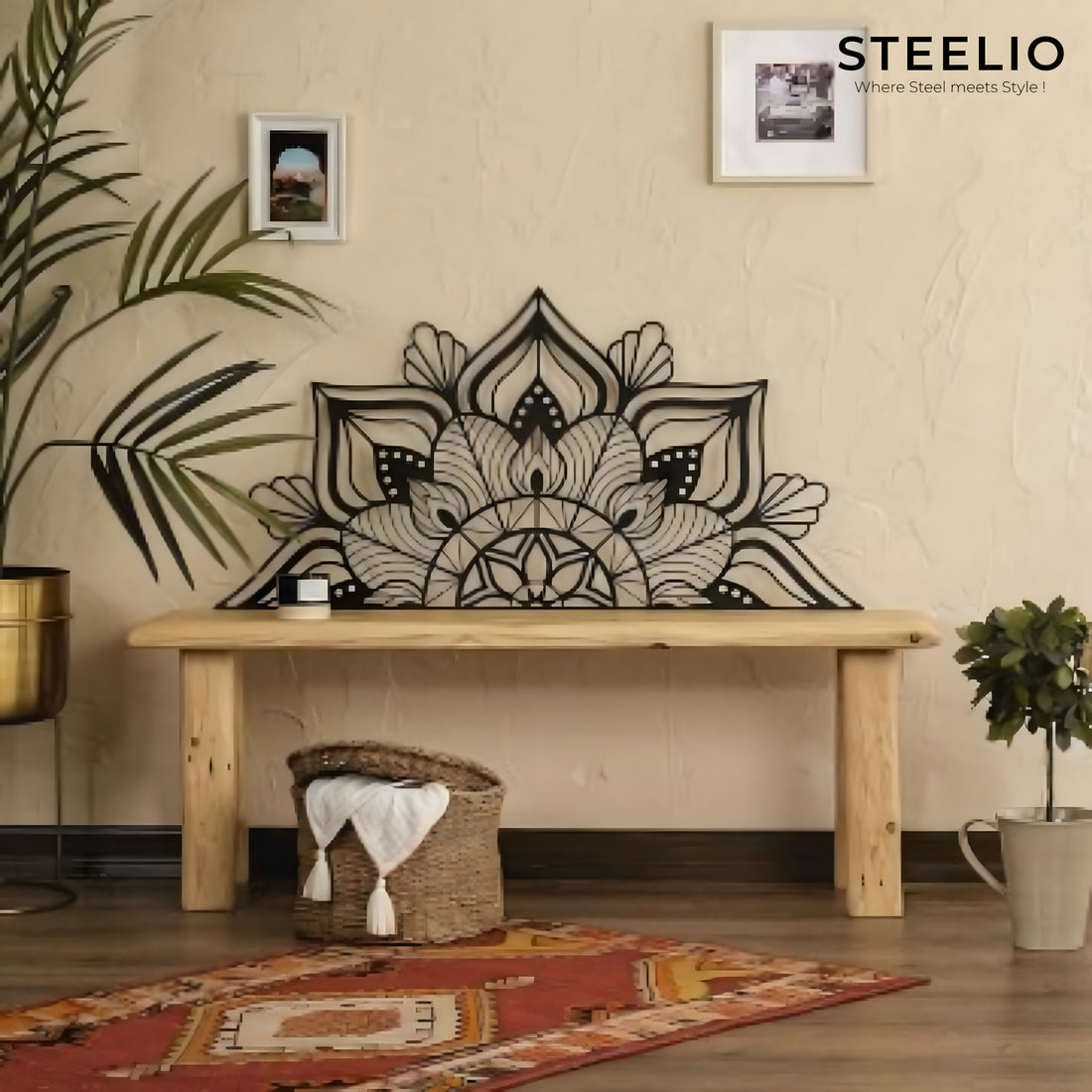 Half Mandala Metal Wall Art
