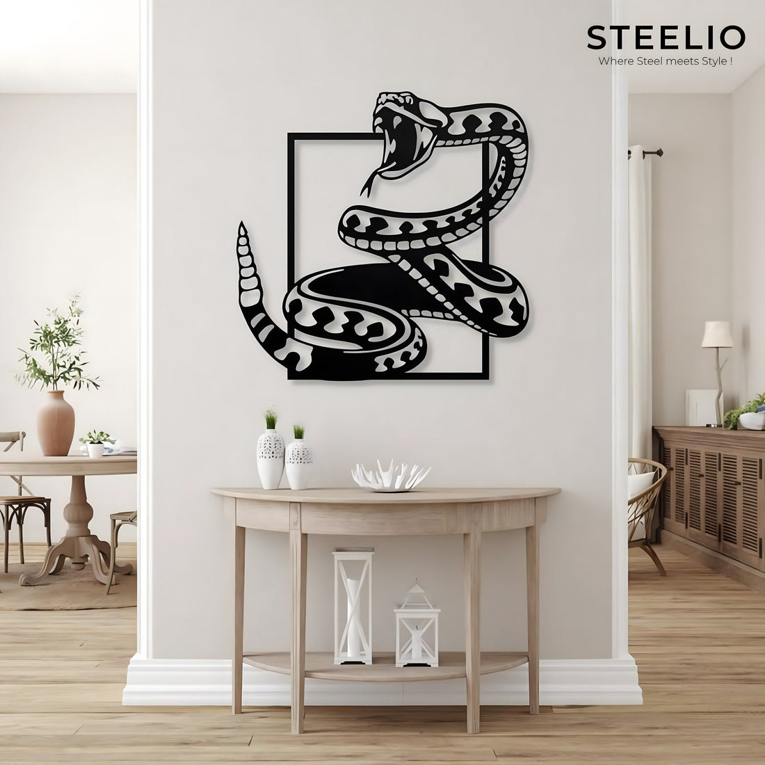 Rattlesnake Strike Metal Wall Art