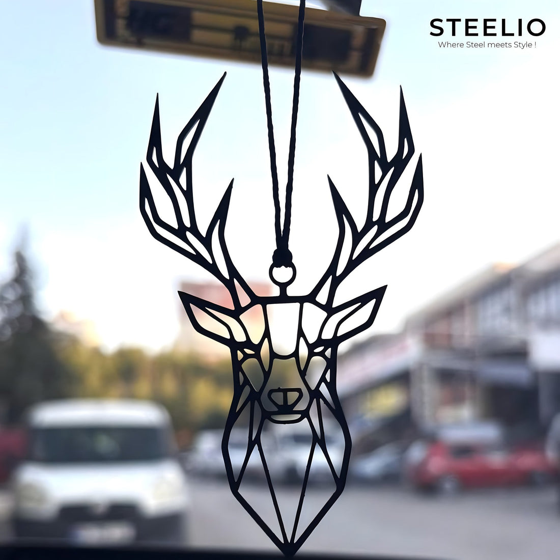 Majestic Deer Car Hanging – Geometric Stag